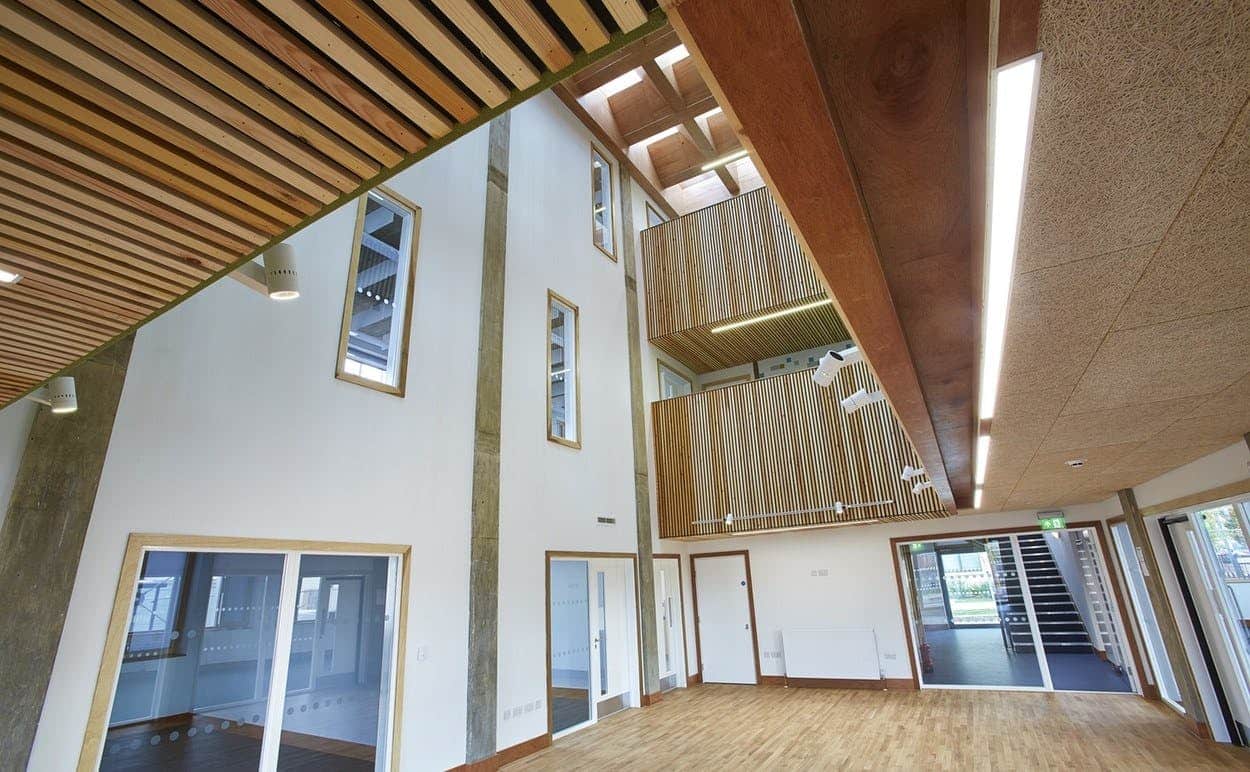 Wirth Research's home, The Perch Eco Business Centre, the UK’s first Passivhaus Plus office, designed for ultra-low energy use.