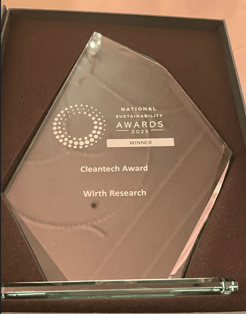 Wirth Research wins Cleantech Award at the prestigious National Sustainability Awards 2025